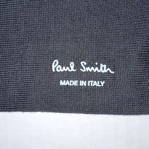 Paul Smith Embroidered Cotton Dress Socks. Mens. Charcoal Gray, Orange & Blue.